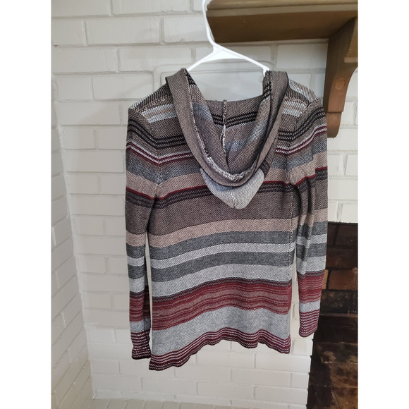 Viscose hooded Belladini striped multicolor sweater jacket - Picture 2 of 2